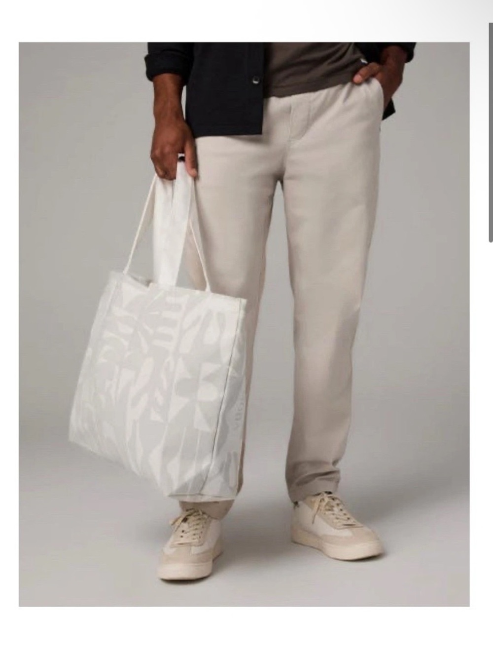 NEW Vuori Limited Edition Cody Hudso White Gray Graphic Beach XLarge Canvas Tote